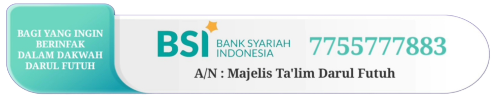 No Rekening MT Darul Futuh